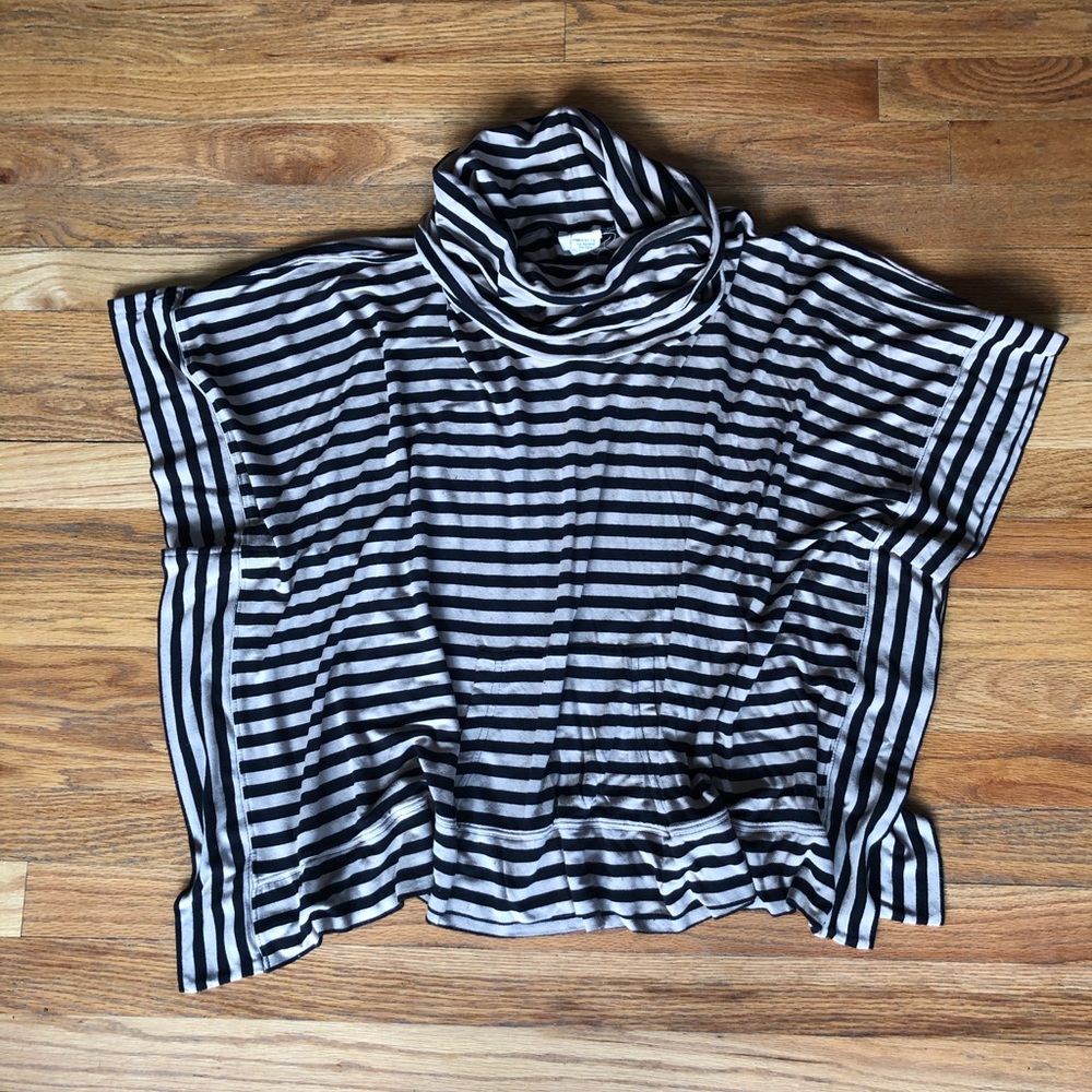 Black and Tan poncho top